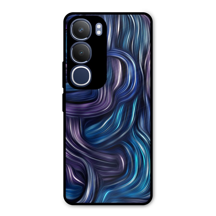Blue and Purple Oil Paint Metal Back Case for Vivo Y29