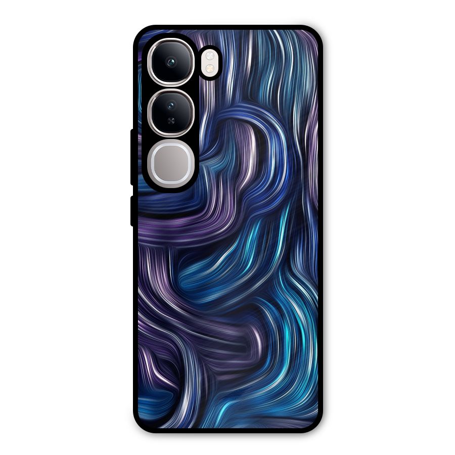 Blue and Purple Oil Paint Metal Back Case for Vivo Y300