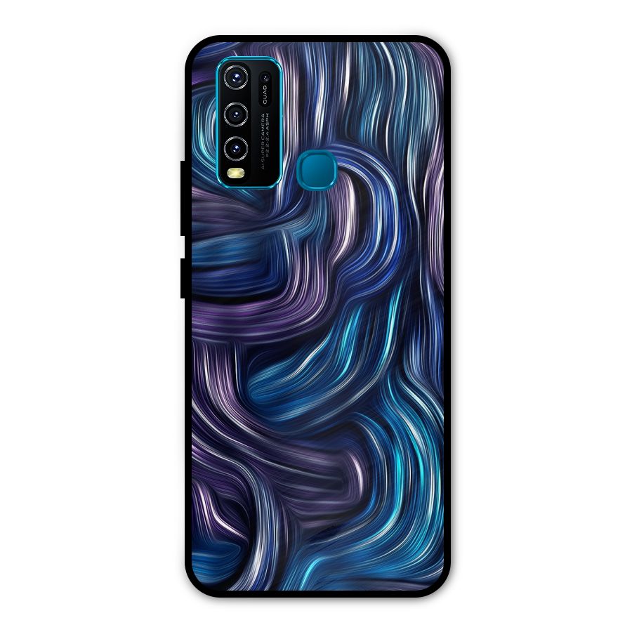 Blue and Purple Oil Paint Metal Back Case for Vivo Y50