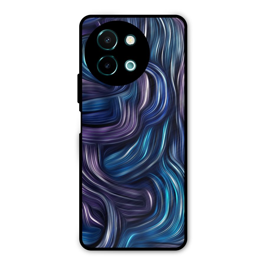 Blue and Purple Oil Paint Metal Back Case for Vivo Y58