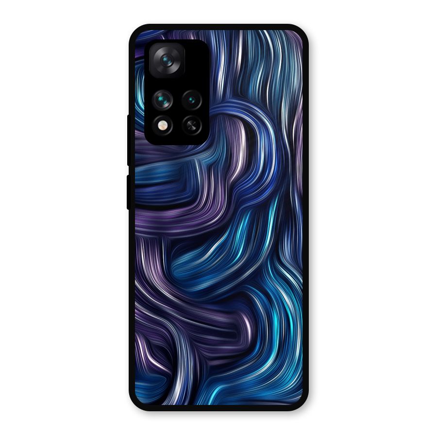 Blue and Purple Oil Paint Metal Back Case for Xiaomi 11i Hypercharge 5G