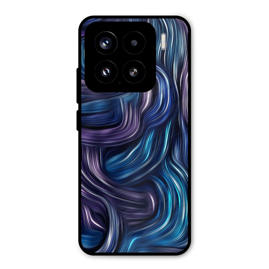 Blue and Purple Oil Paint Metal Back Case for Xiaomi 15