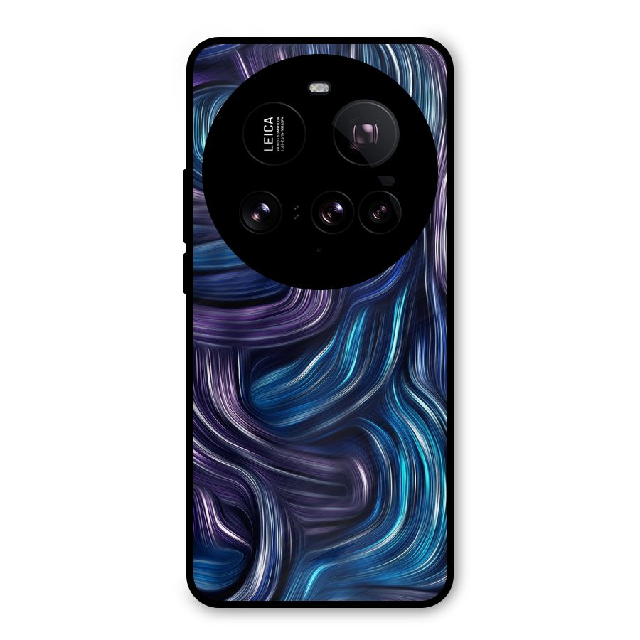 Blue and Purple Oil Paint Metal Back Case for Xiaomi 15 Ultra