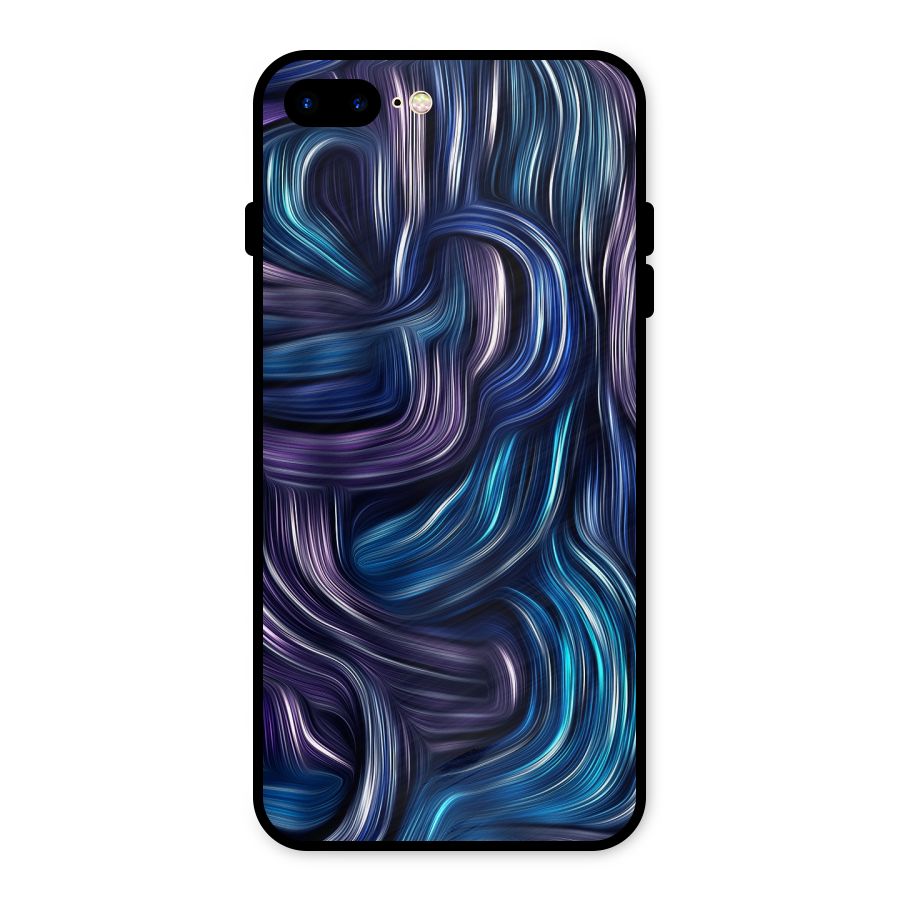 Blue and Purple Oil Paint Metal Back Case for iPhone 7 Plus