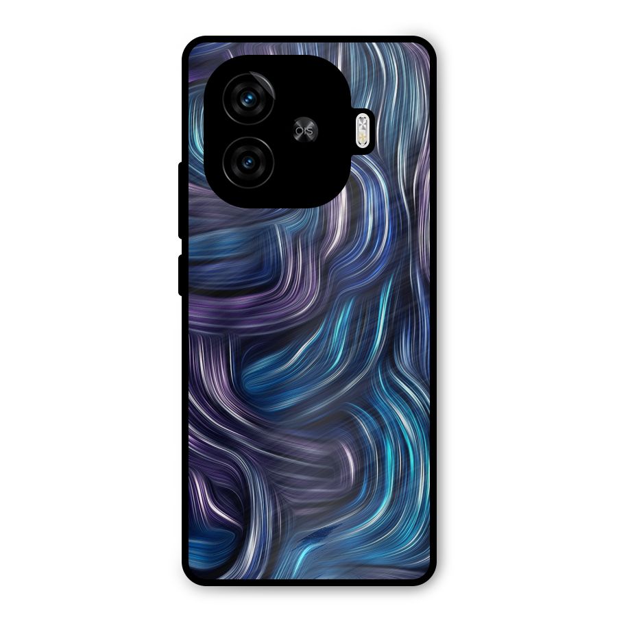 Blue and Purple Oil Paint Metal Back Case for iQOO Neo 10R