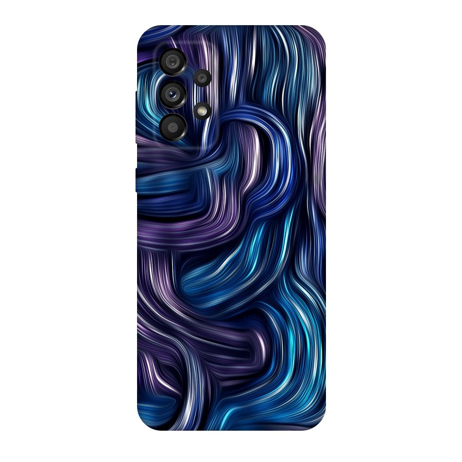Blue and Purple Oil Paint Original Polycarbonate Back Case for Galaxy A73 5G