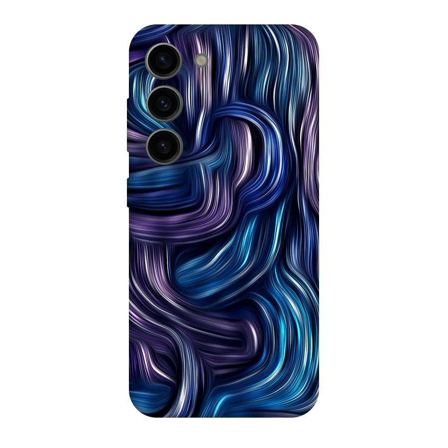 Blue and Purple Oil Paint Original Polycarbonate Back Case for Galaxy S23
