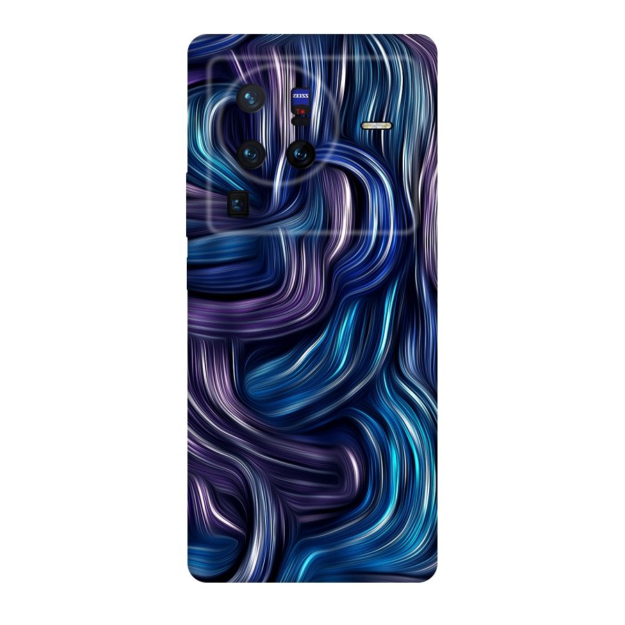 Blue and Purple Oil Paint Original Polycarbonate Back Case for Vivo X80