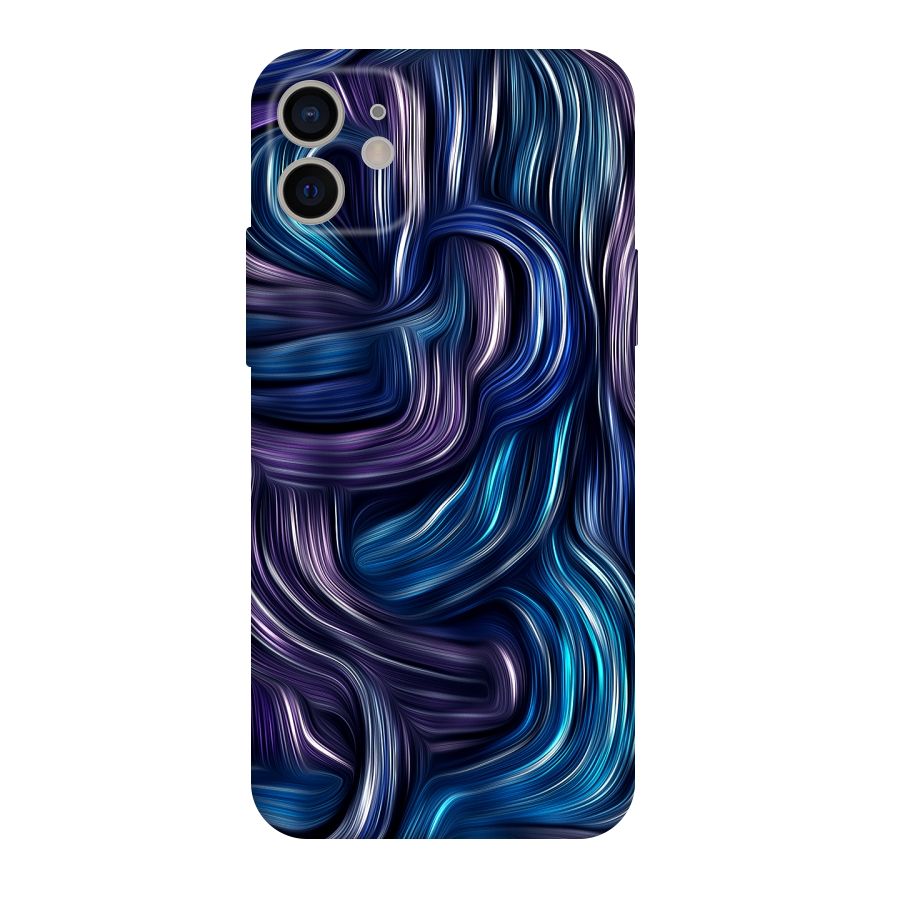 Blue and Purple Oil Paint Original Polycarbonate Back Case for iPhone 11
