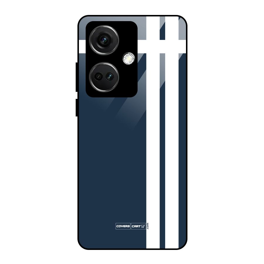 Blue and White Glass Back Case for OnePlus Nord CE 3 5G