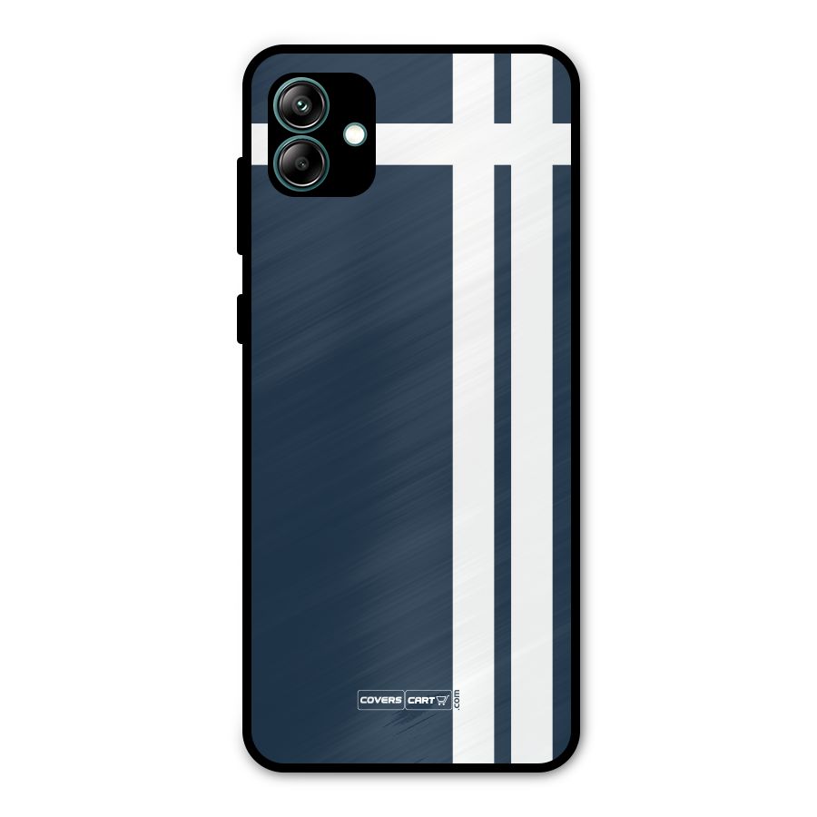 Blue and White Metal Back Case for Galaxy A04