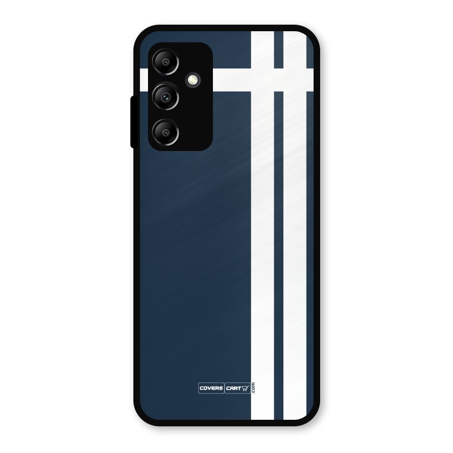 Blue and White Metal Back Case for Galaxy A14 5G