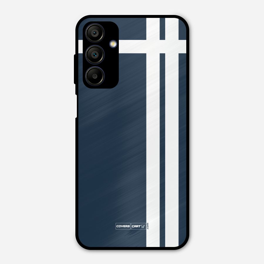 Blue and White Metal Back Case for Galaxy A15 5G