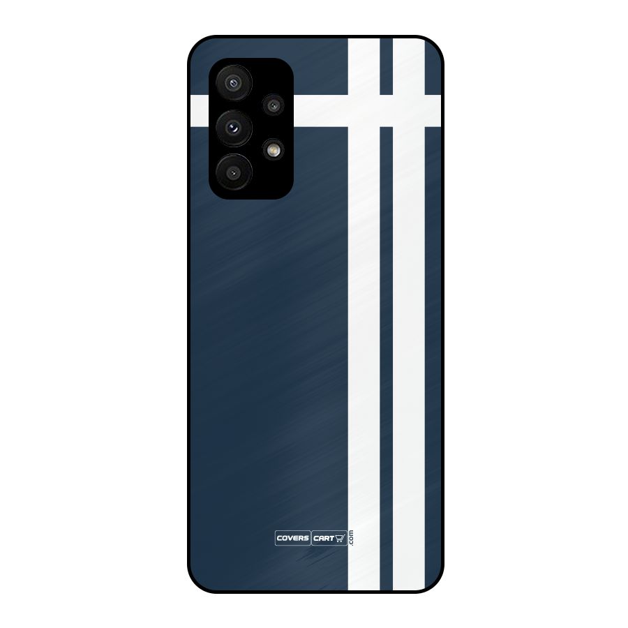 Blue and White Metal Back Case for Galaxy A23