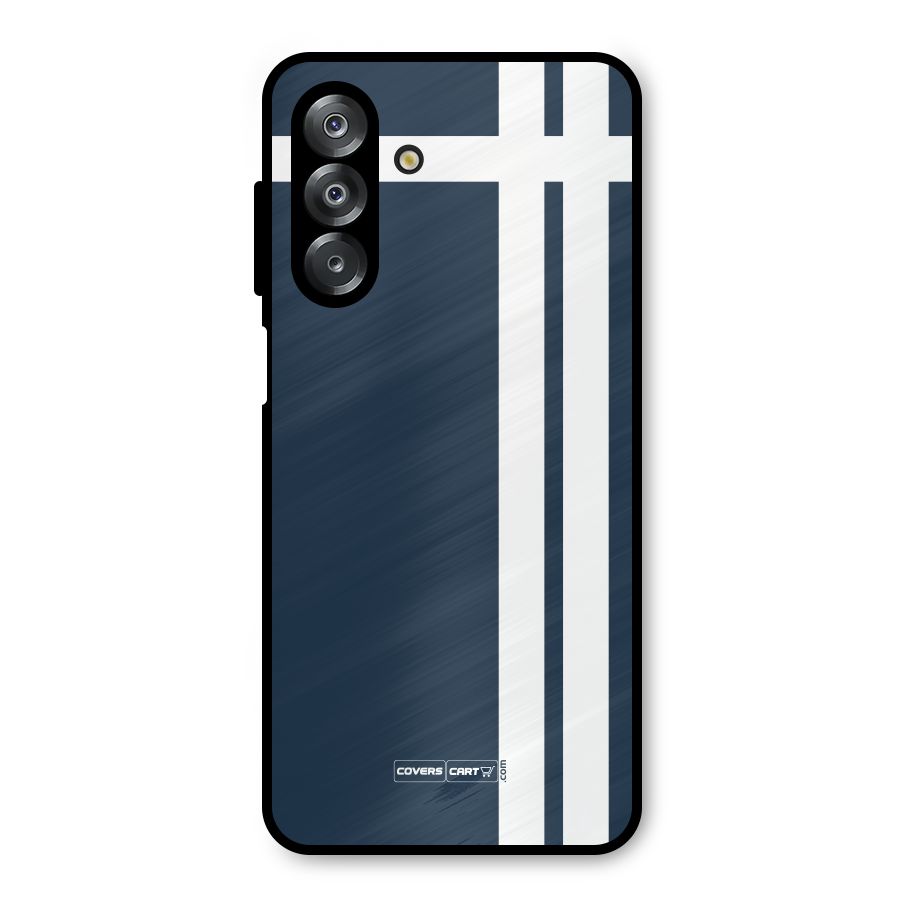 Blue and White Metal Back Case for Galaxy A26