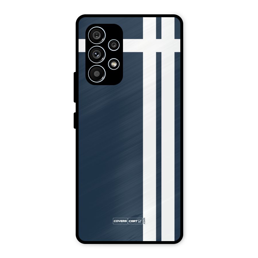 Blue and White Metal Back Case for Galaxy A53 5G