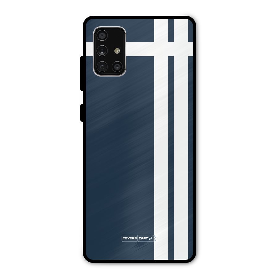 Blue and White Metal Back Case for Galaxy A71