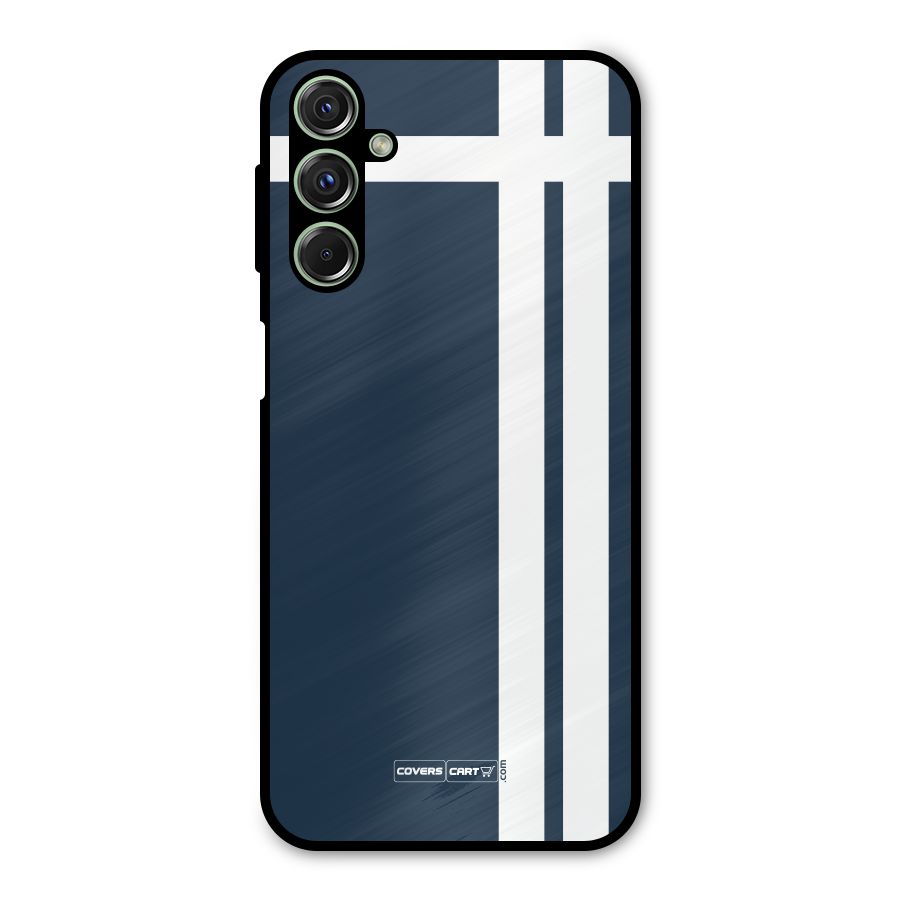 Blue and White Metal Back Case for Galaxy F34