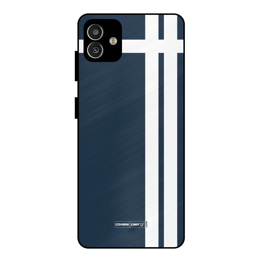 Blue and White Metal Back Case for Galaxy M13 5G