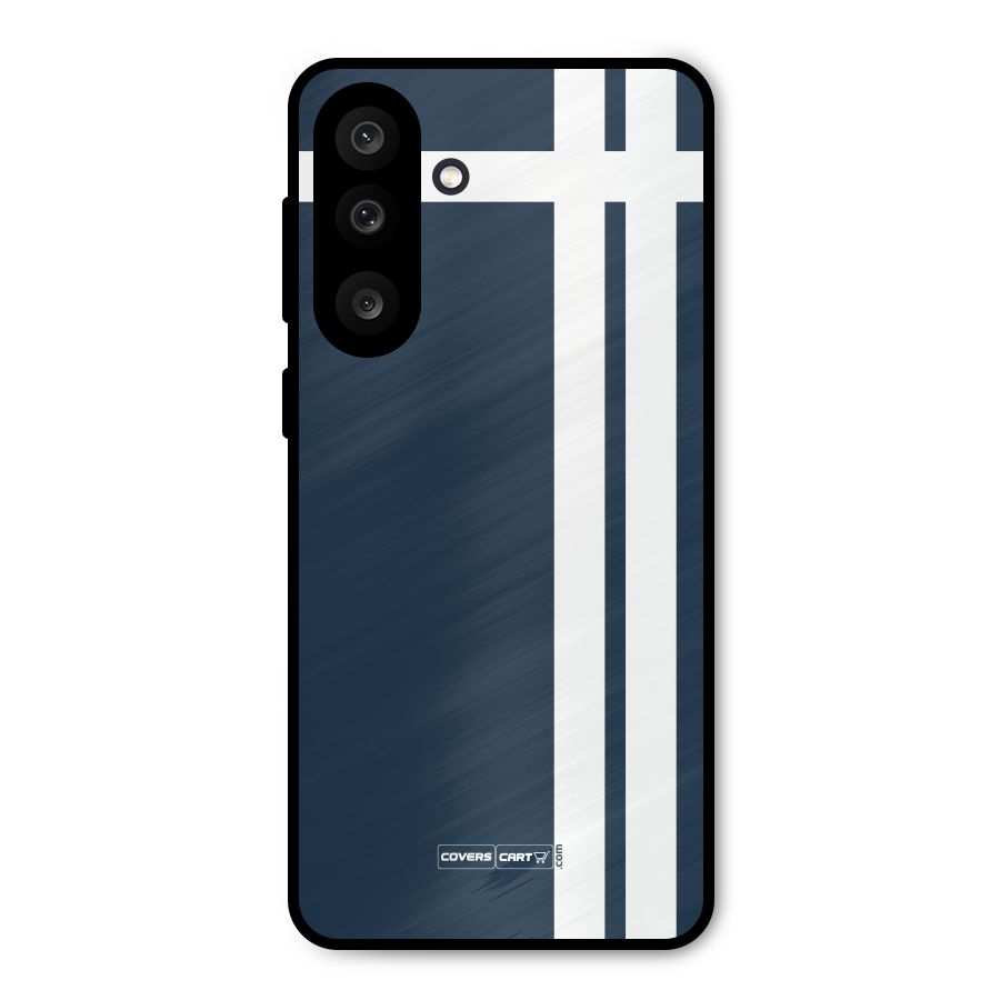 Blue and White Metal Back Case for Galaxy M56