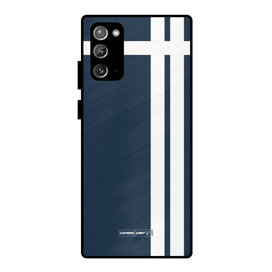 Blue and White Metal Back Case for Galaxy Note 20