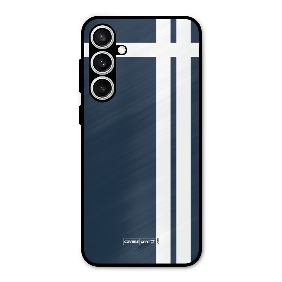 Blue and White Metal Back Case for Galaxy S23 FE