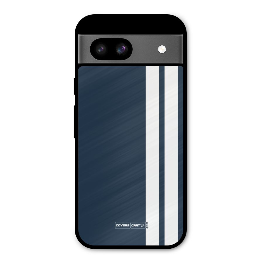 Blue and White Metal Back Case for Google Pixel 8a