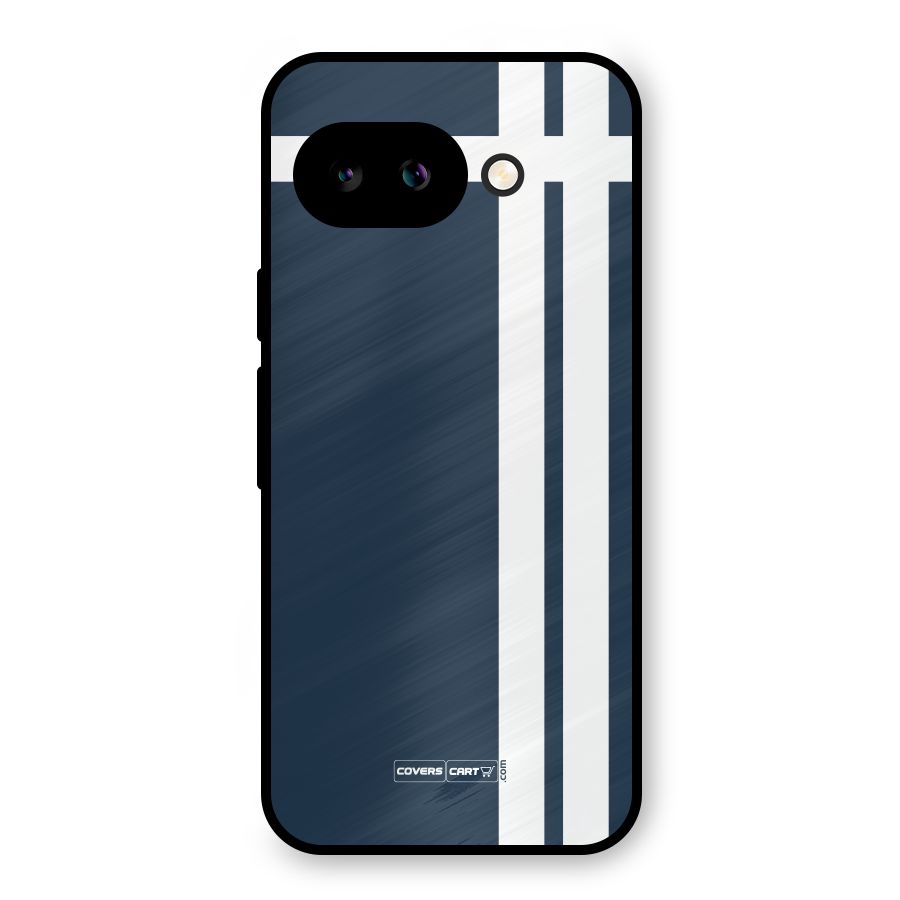 Blue and White Metal Back Case for Google Pixel 9a