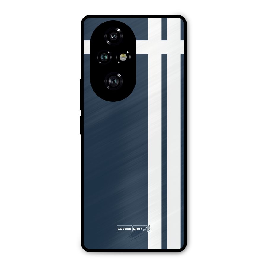 Blue and White Metal Back Case for Honor 200 Pro