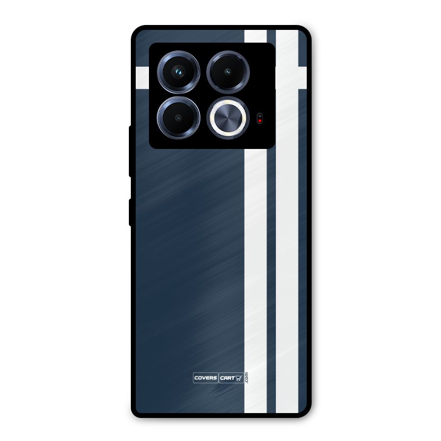 Blue and White Metal Back Case for Infinix Note 40 5G