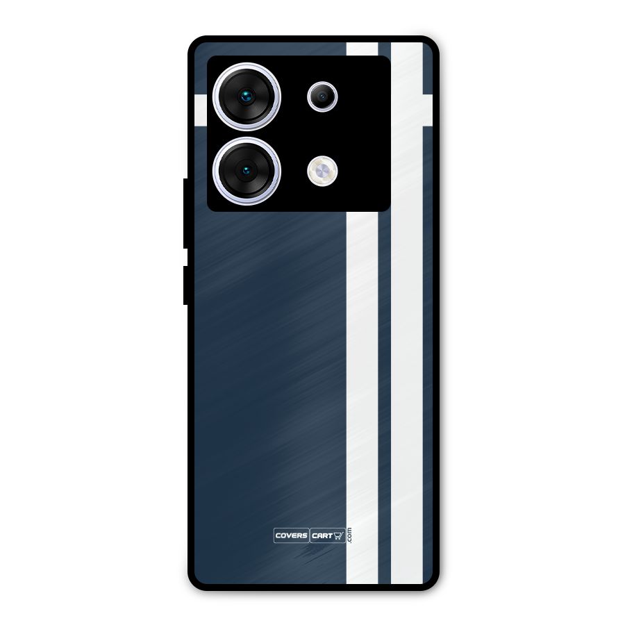 Blue and White Metal Back Case for Infinix Zero 30 5G