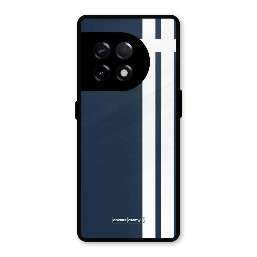 Blue and White Metal Back Case for OnePlus 11R