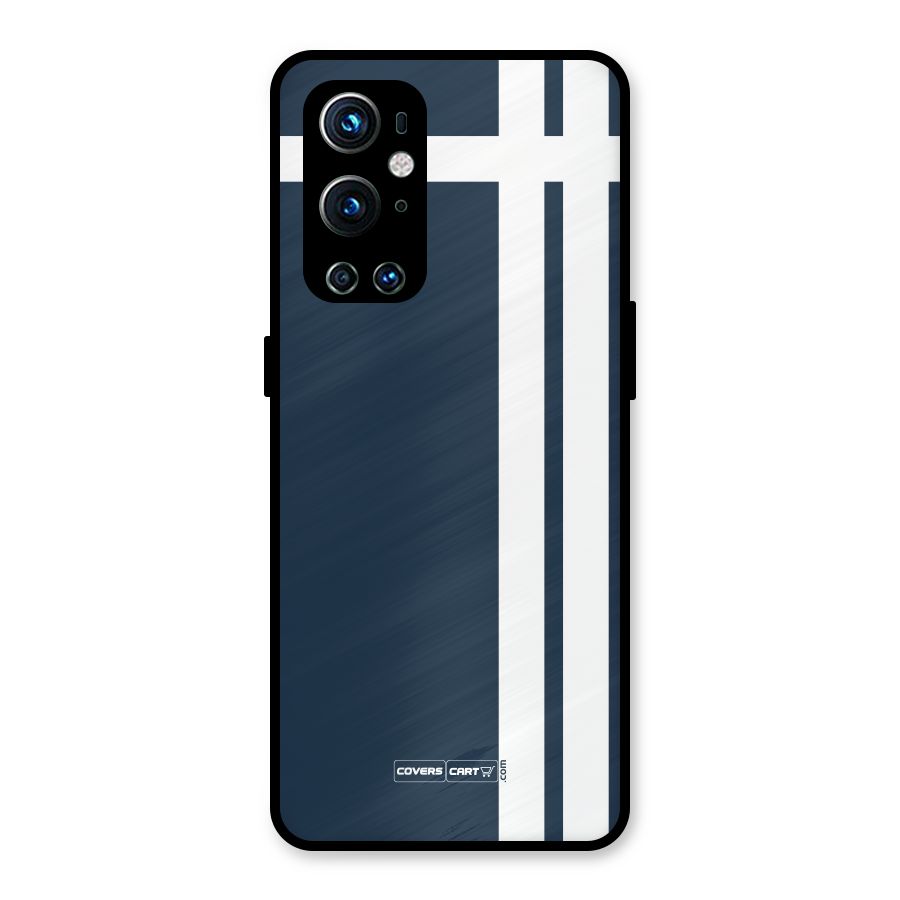 Blue and White Metal Back Case for OnePlus 9 Pro