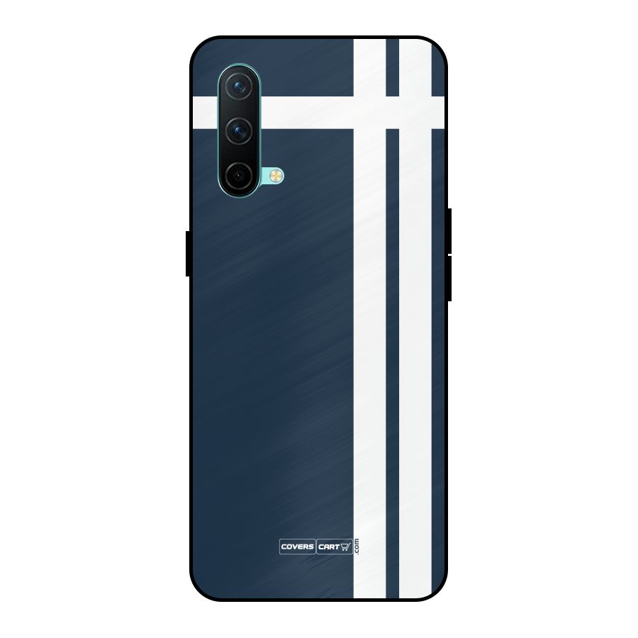 Blue and White Metal Back Case for OnePlus Nord CE 5G