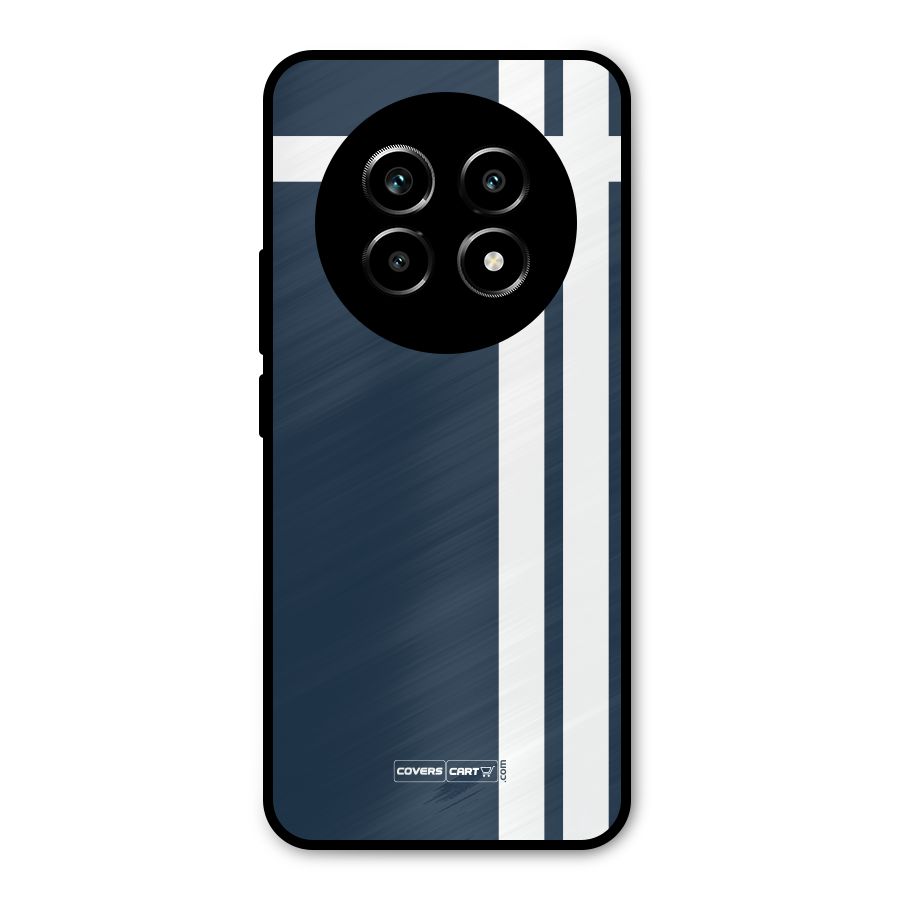 Blue and White Metal Back Case for Realme 13 Pro