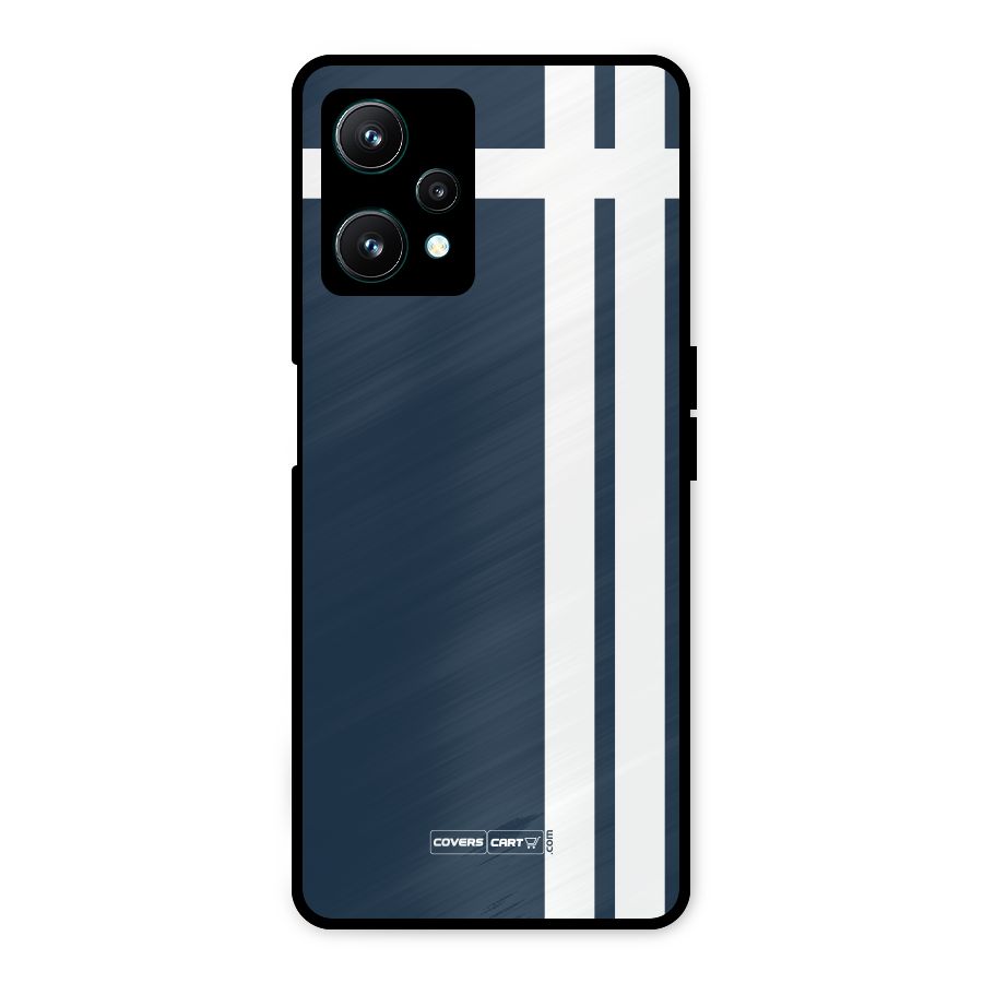 Blue and White Metal Back Case for Realme 9 Pro 5G