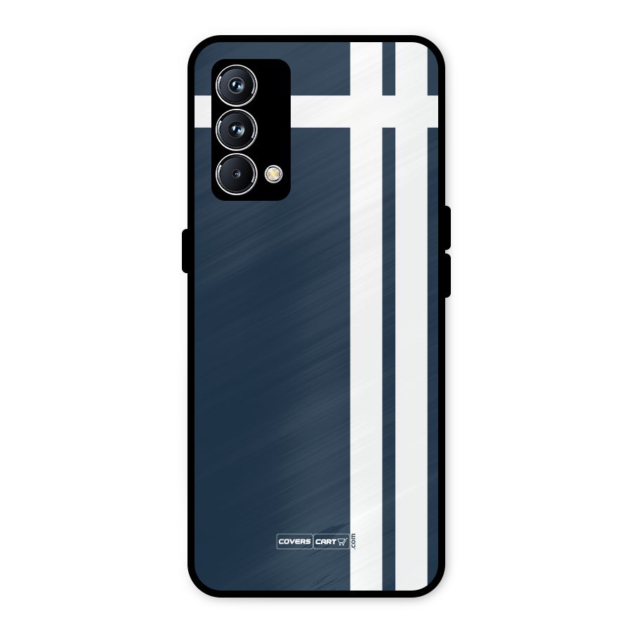 Blue and White Metal Back Case for Realme GT Master Edition