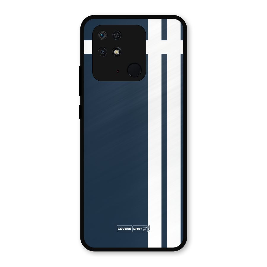 Blue and White Metal Back Case for Redmi 10