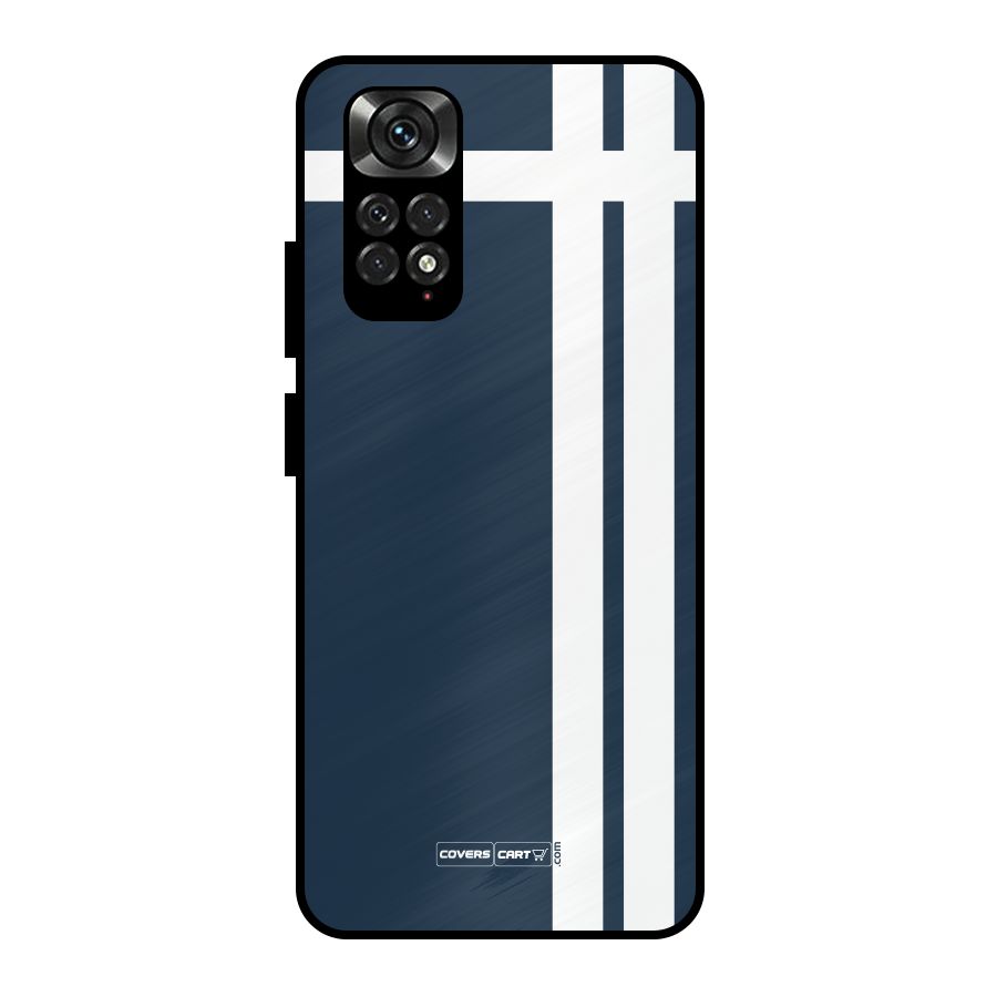 Blue and White Metal Back Case for Redmi Note 11 Pro Plus 5G