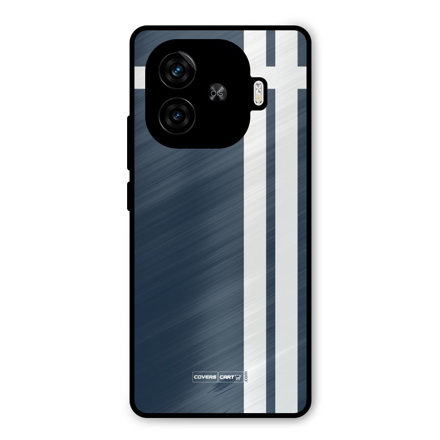 Blue and White Metal Back Case for iQOO Neo 10R
