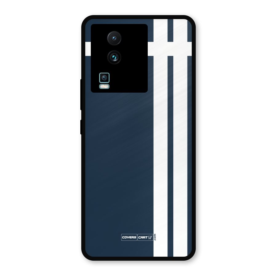 Blue and White Metal Back Case for iQOO Neo 7