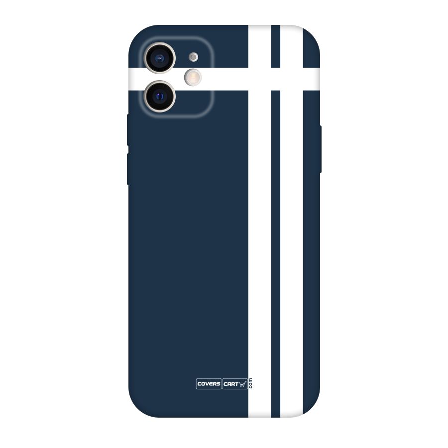 Blue and White Original Polycarbonate Back Case for iPhone 12