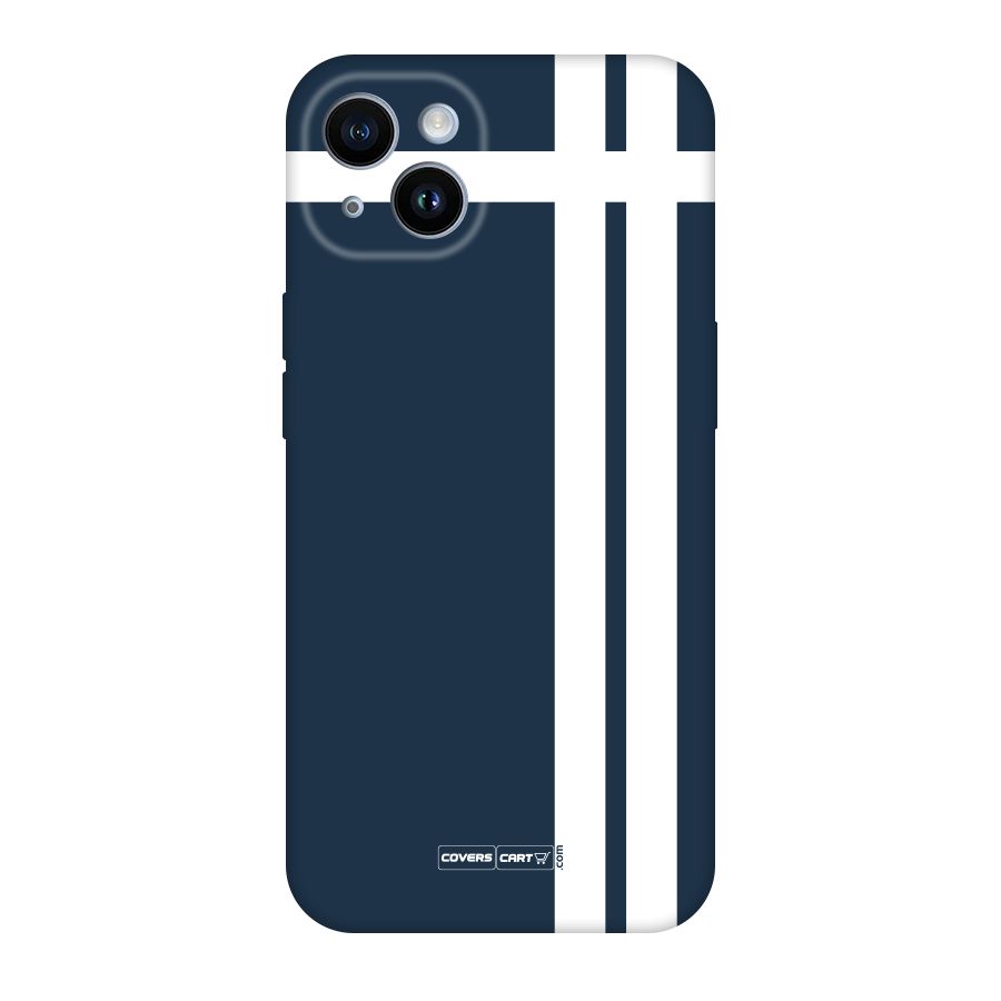 Blue and White Original Polycarbonate Back Case for iPhone 14