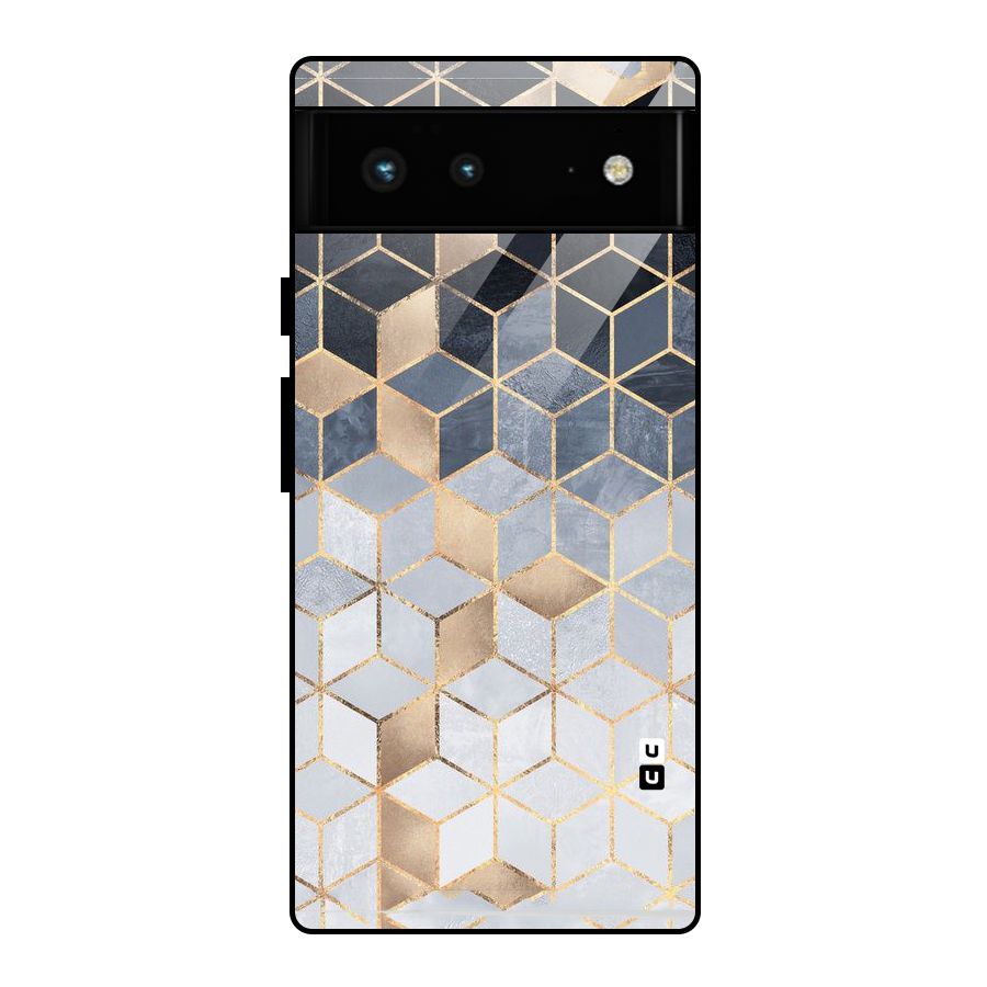 Blues And Golds Glass Back Case for Google Pixel 6