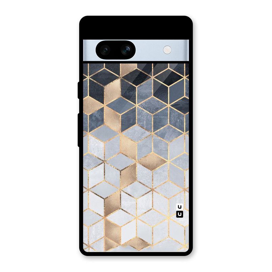 Blues And Golds Glass Back Case for Google Pixel 7a