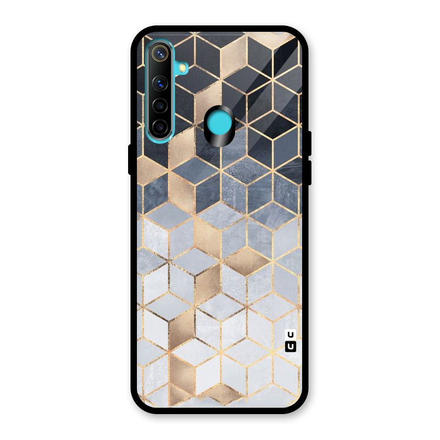 Blues And Golds Glass Back Case for Realme 5