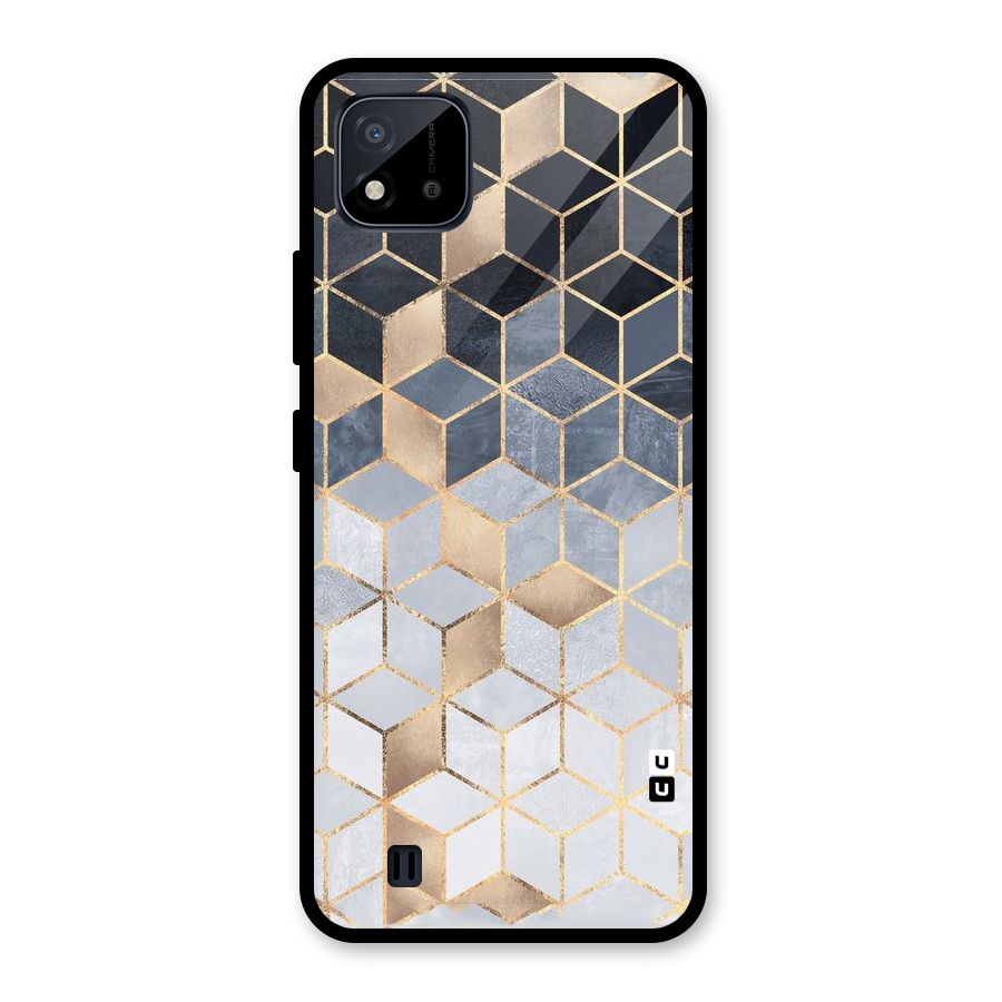 Blues And Golds Glass Back Case for Realme C11 2021