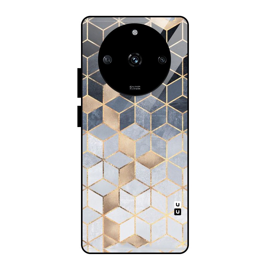 Blues And Golds Glass Back Case for Realme Narzo 60 5G