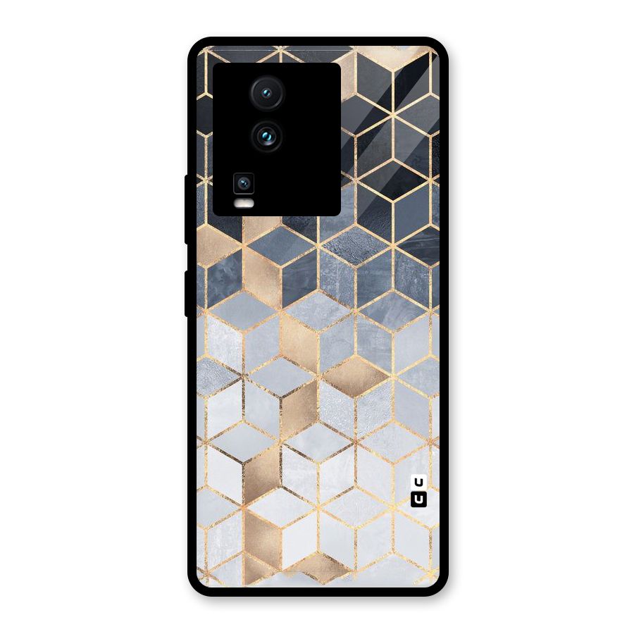 Blues And Golds Glass Back Case for Vivo iQOO Neo 7 Pro