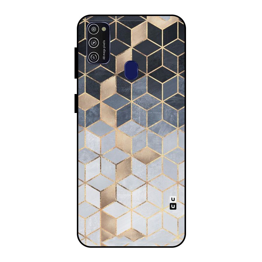 Blues And Golds Metal Back Case for Galaxy M21